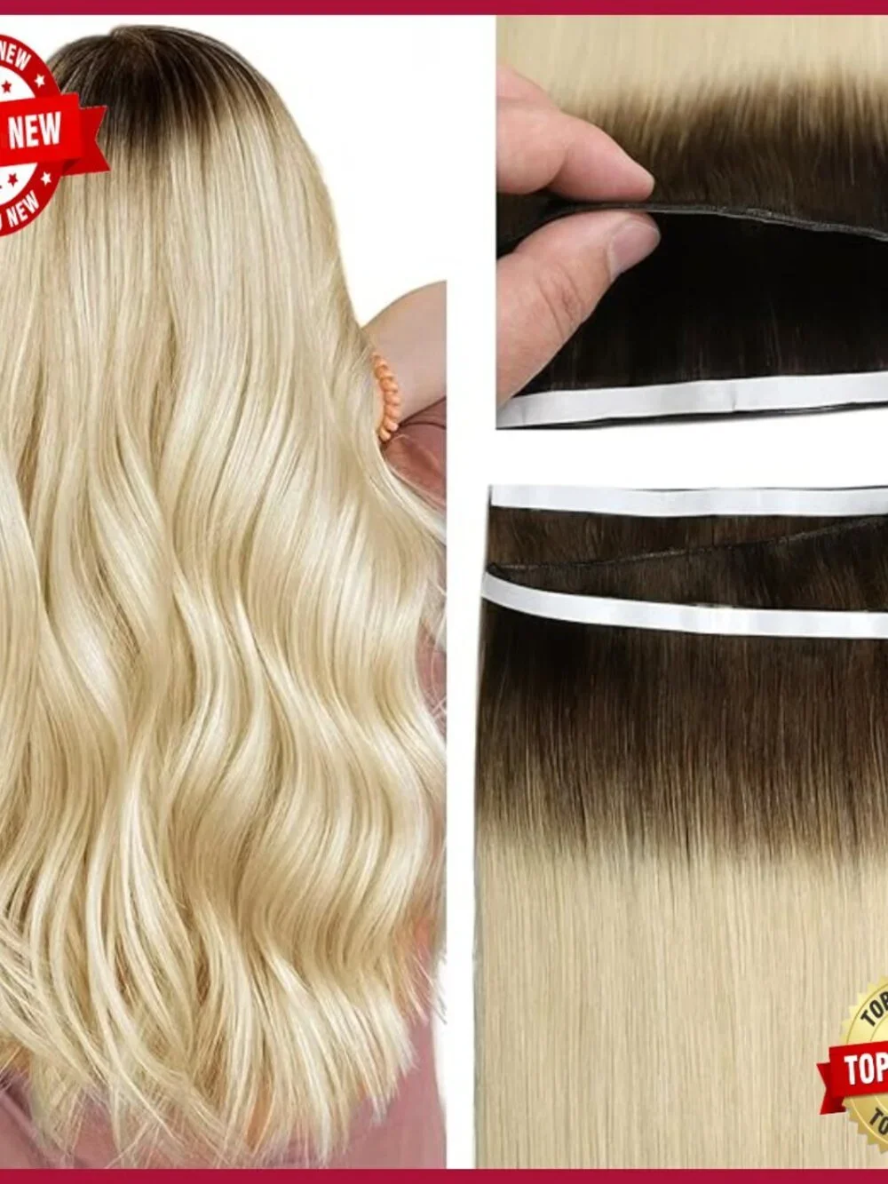 18 Inch Human Hair Tape In Extensions 50g Hand Tied Weft Salon Quality